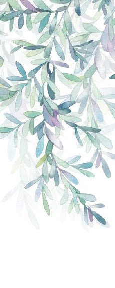 Papel pintado para WC de estilo vegetal y escandinavo