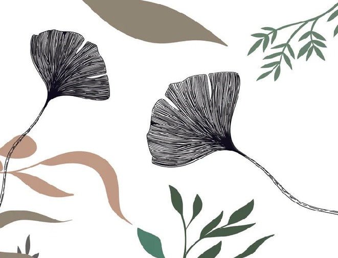 Papel pintado Floral artista ginkgo