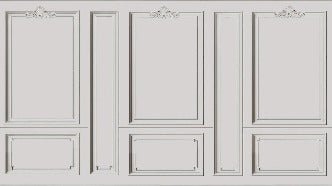 Papel pintado francés haussmanniano Gris cálido