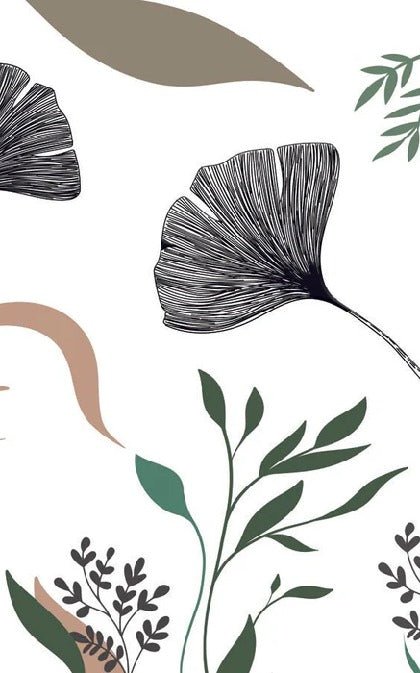 Papel pintado Floral artista ginkgo