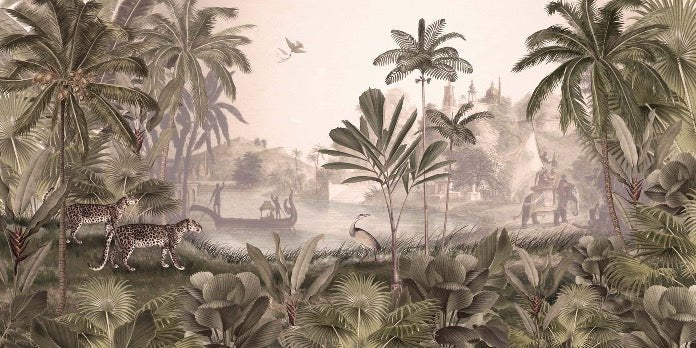 Papel pintado de Jungle haven leopard