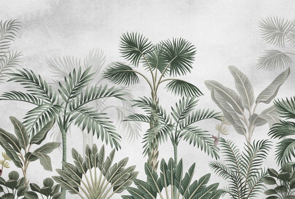 Papel pintado Selva de árboles exóticos
