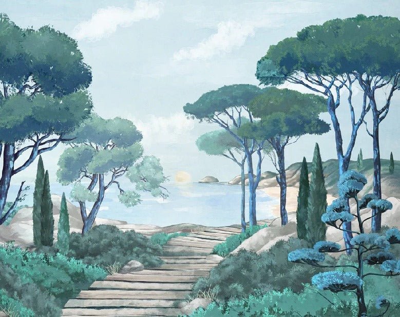 Papier peint balade dans les calanques, XXL, tendance