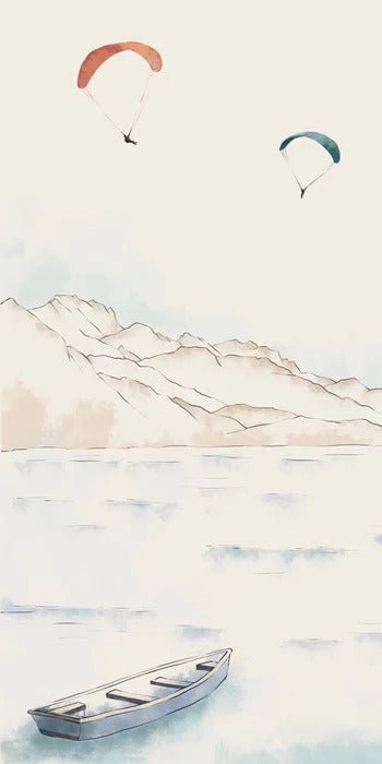 Annecy, picos y arte papel pintado