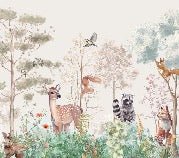 Papel pintado Dormitorio infantil magic nature beige