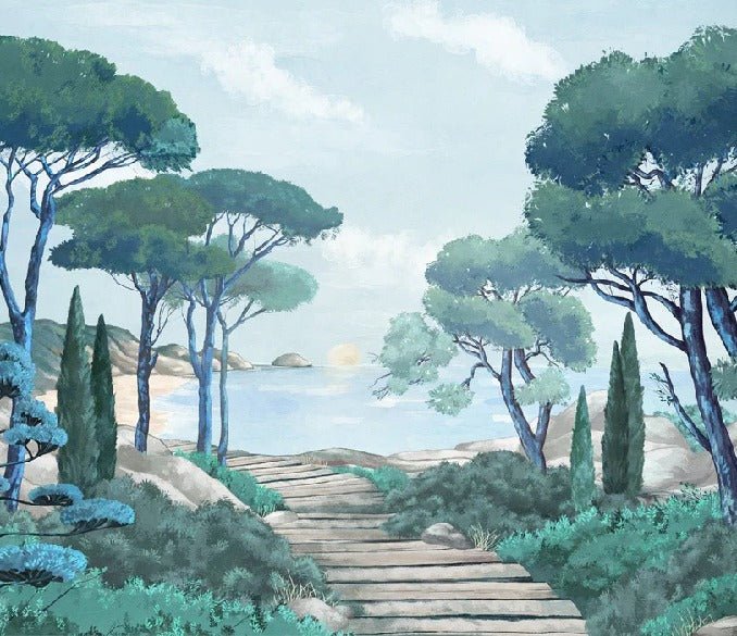 Papier peint balade dans les calanques, XXL, tendance