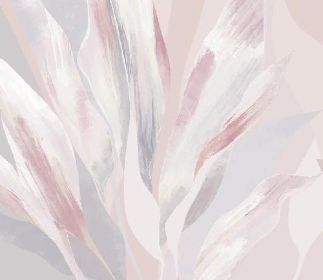 Papel pintado de tela floral rosa empolvado