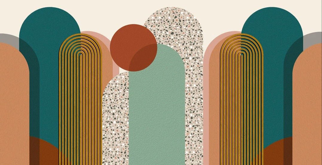 Papel pintado tendencia gráfica Art pop deco