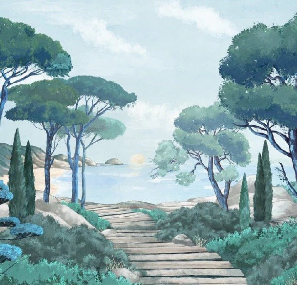 Papier peint balade dans les calanques, XXL, tendance