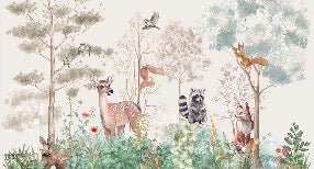 Papel pintado Dormitorio infantil magic nature beige