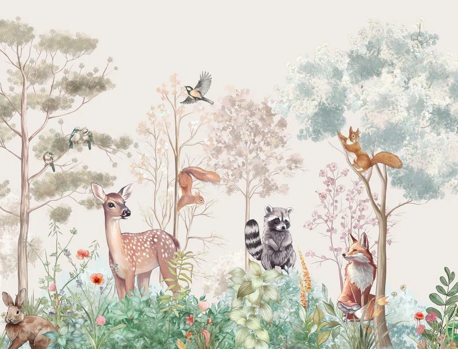 Papel pintado Dormitorio infantil magic nature beige