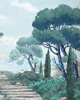 Papier peint balade dans les calanques, XXL, tendance