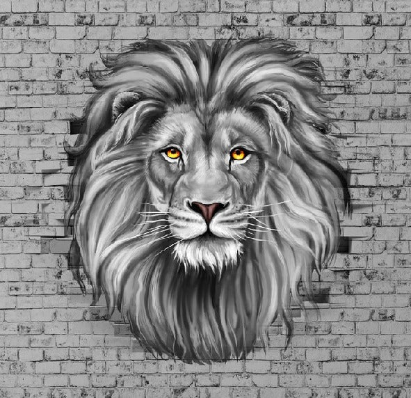 Papel pintado de Majestuoso león salvaje