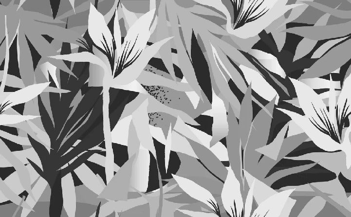 Papel pintado fragancia blanco y negro