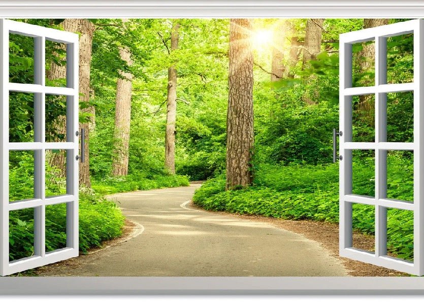 Papel pintado trampantojo para un paseo por el bosque