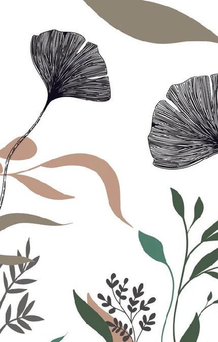 Papier peint ginkgo artiste floral, XXL, tendance