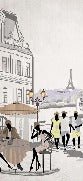 Papel pintado WC París café en terrasse