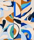 Papier peint abstrait vibrant, XXL, tendance