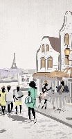Papel pintado WC París café en terrasse