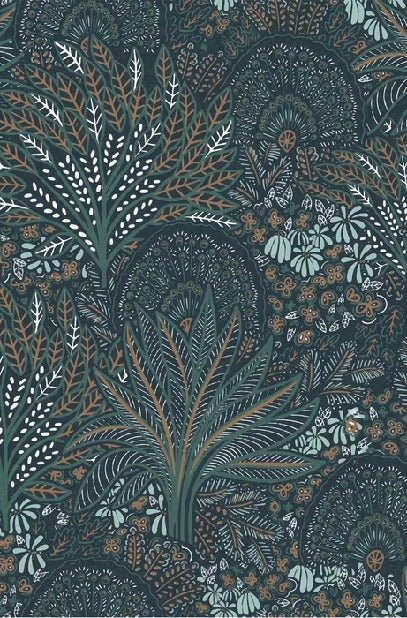 Papel pintado vegetal para el inodoro con forma de rueda de pavo real