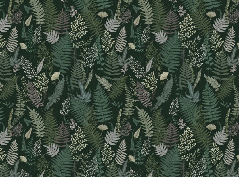Papel pintado denso verde