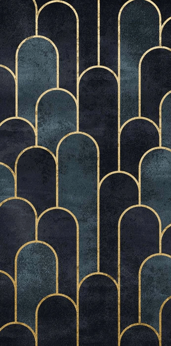 Papel pintado Dark Blue Chic - 206 cm x 102 cm (rollo único) - Material: vinilo