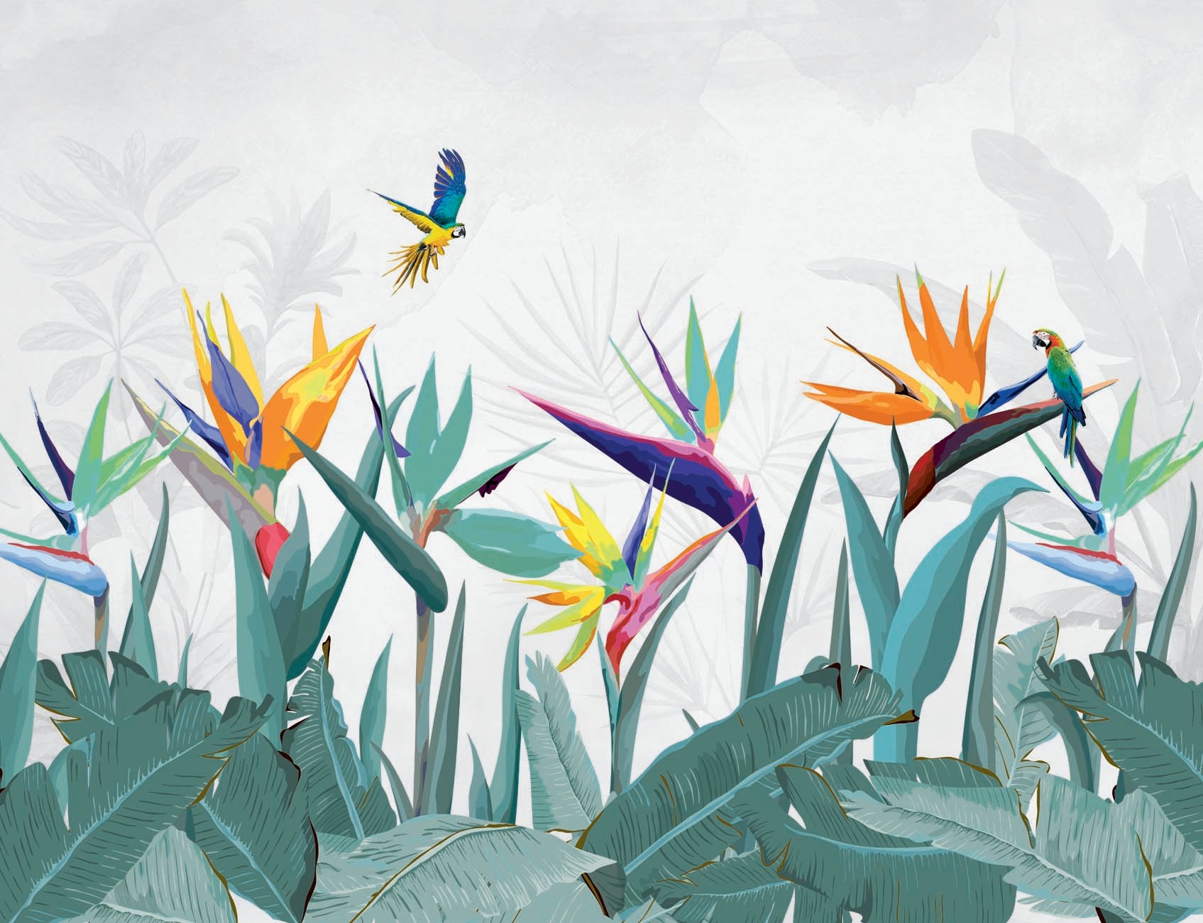 Papier peint salle de bain exotique balata, XXL, tendance