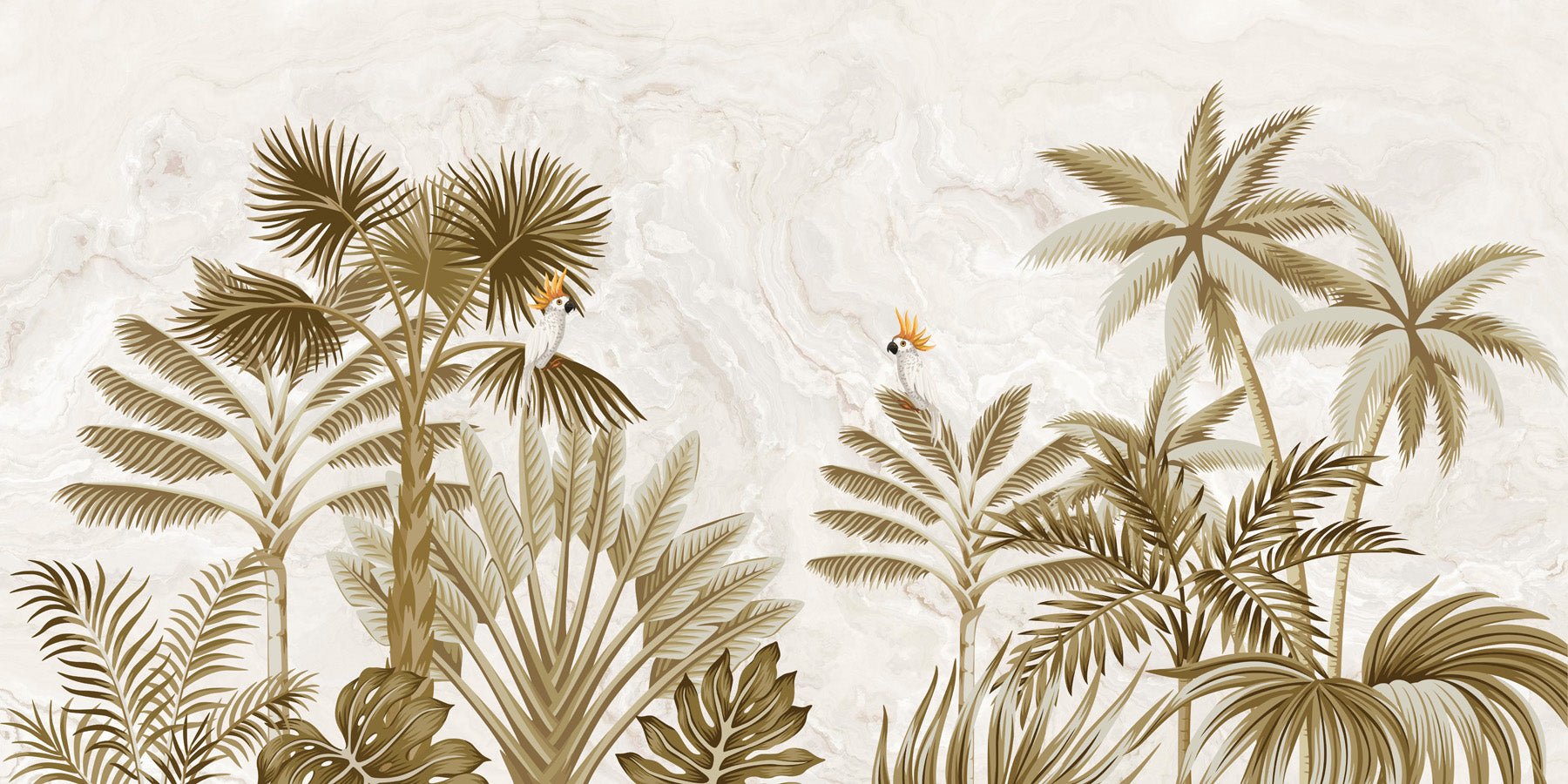 Papier peint bistrot jungle tamarindo, mural concept, tendance