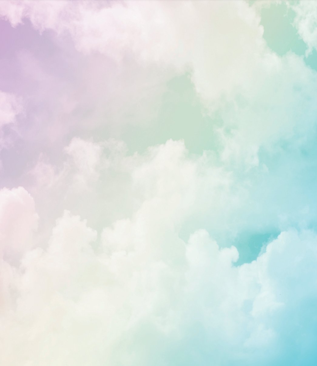 Papel pintado infantil nube colores suaves L225cm x H260cm