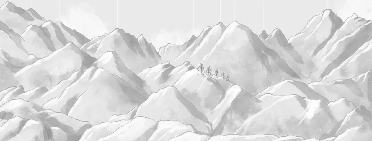 Papel pintado gris Massif des Écrins