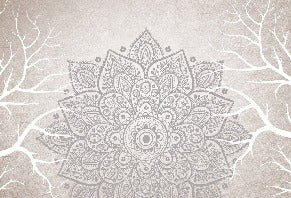 Papel pintado bohemio indio de tela sin tejer con mandala