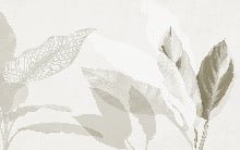Papel pintado con motivos vegetales modernos en color sepia