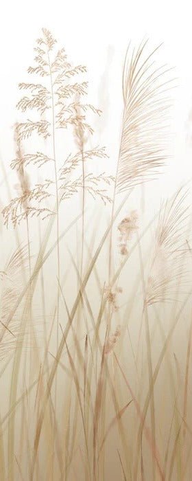 Papier peint toilette fleur des champs de blé beige, XXL, tendance