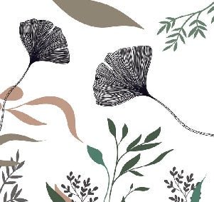 Papel pintado ginkgo artista floral