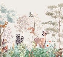 Papel pintado Dormitorio infantil magic nature beige