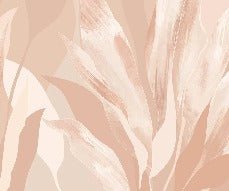 Papel pintado con motivos florales nude
