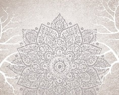 Papel pintado bohemio indio con mandala