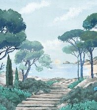 Papel pintado «Paseo por las calas»