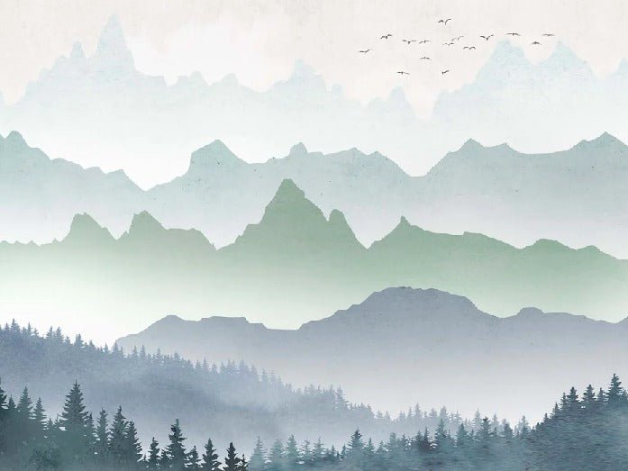 Fondo de pantalla Niebla matinal en el bosque