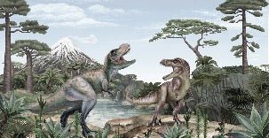 Papel pintado Mundo de dinosaurios