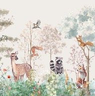 Papel pintado Dormitorio infantil magic nature beige