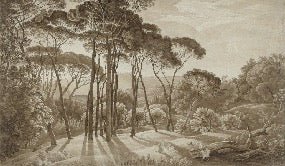 Papel pintado Hall paisaje Italia ámbar