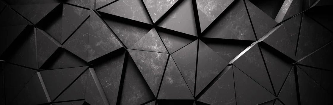 Papel pintado Perspectiva negra 3D