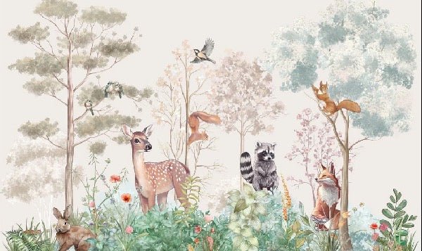 Papel pintado Dormitorio infantil magic nature beige