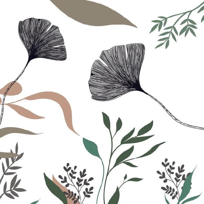 Papel pintado Floral artista ginkgo