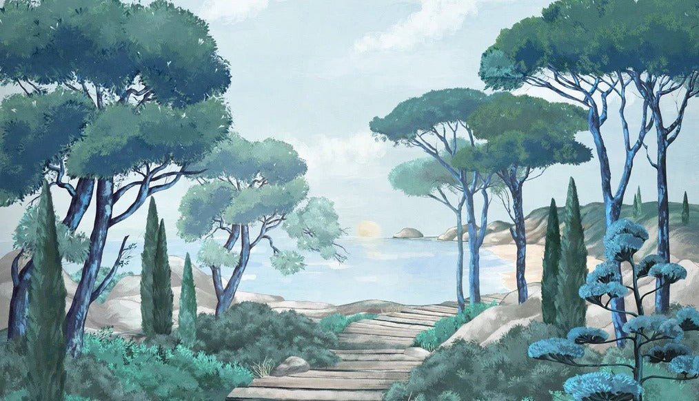Papier peint balade dans les calanques, XXL, tendance