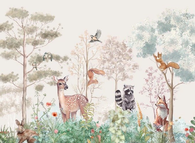 Papel pintado Dormitorio infantil magic nature beige