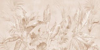 Papier peint élégante jungle poudrée, XXL, tendance
