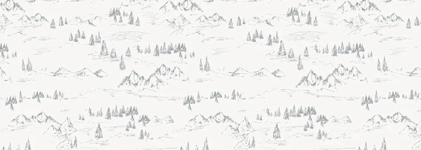 Papel pintado de Ilustración de montaña y abeto