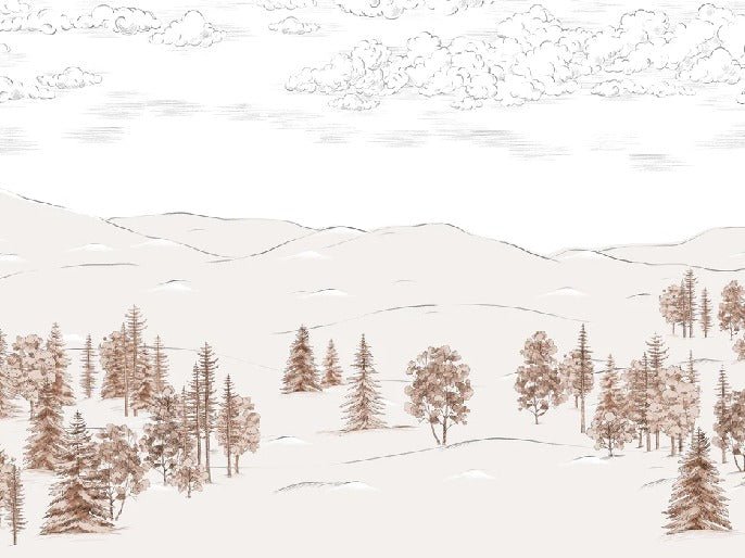 Papel pintado Cimes sépia sketch